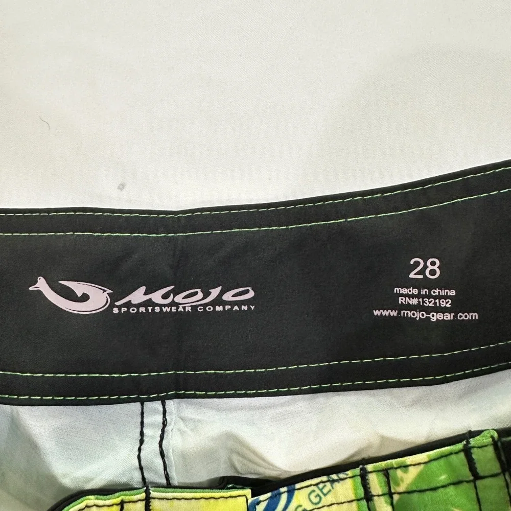 Mojo Sportswear Dolphin Boardshorts Mens 28 Green Mahi Mahi‎ Fishing | Gorpcore